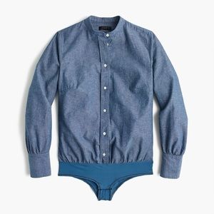 J.Crew Slim Perfect Bodysuit (Chambray)